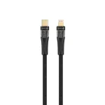 کابل شفاف USB-C به LIGHTNING 18W 1M - سیاه - برند گرین لاین Green lion