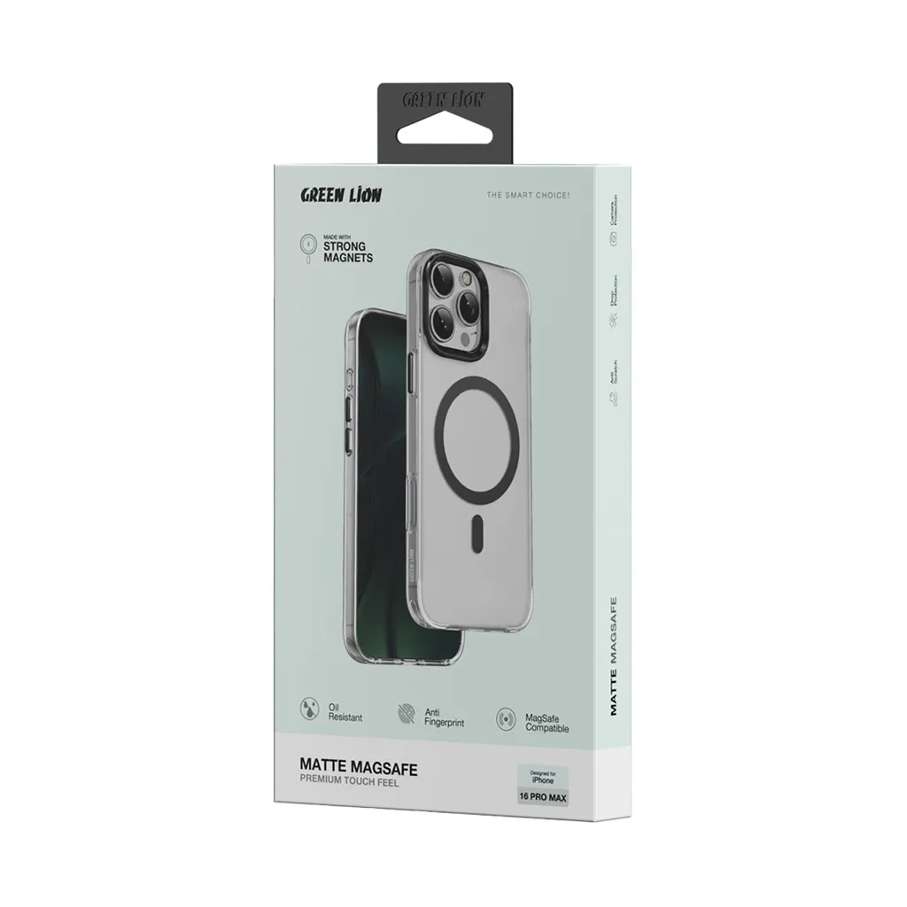 مات MAGSAFE IPHONE 16 PRO - BLACK TITANIUM - برند گرین لاین Green lion مات MAGSAFE IPHONE 16 PRO - BLACK TITANIUM - برند گرین لاین Green lion - تصویر 1