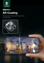 لنز دوربین HD PRO برای IP15PRO/15PRO MAX - مشکی - برند گرین لاین Green lion - تصویر 2