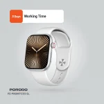 ساعت هوشمند MAGNIFICO 3 HD TFT با صفحه نقره ای و بند دوگانه (سیلیکون + - برند پرودو Porodo - تصویر 12