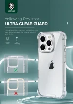 قاب ضد شوک برای IPHONE 16 PRO MAX - CLEAR - برند گرین لاین Green lion - تصویر 3
