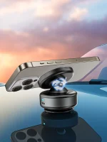 AUTO ELECTRIC SUCCTION 360 Rotable Magnetic Mount - مشکی - برند پرودو Porodo - تصویر 7