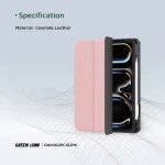 کیف ممتاز HOGO با جای مداد برای iPad 9 10.2 اینچ - صورتی - برند گرین لاین Green lion - تصویر 2