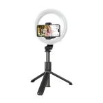 RING LIGHT 6 اینچی سلفی استیک - مشکی - برند گرین لاین Green lion