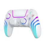 کنترلر PS4 GAMEPAD با الگوهای نور خنک - سفید - برند پرودو گیمینگ Porodo gaming - تصویر 2