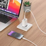 آلوم. کابل بافته آلیاژی TYPE-C TO C 60W 1.2M - سفید - برند پرودو Porodo - تصویر 2
