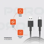 کابل یو اس بی آ به سی پی وی سی 3M - مشکی - برند پرودو Porodo - تصویر 8
