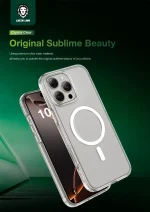 CASE MAGSAFE ULTRA CLEAR FOR IPHONE 16 PRO - CLEAR - برند گرین لاین Green lion - تصویر 9