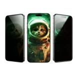 شیشه حریم خصوصی سه بعدی پیکاسو با سینی تراز IPHONE 16PRO - مشکی - برند گرین لاین Green lion - تصویر 6