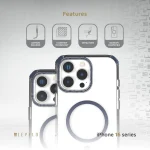 کیف CELESTE MAGSAFE با بند کراس بادی برای iPhone 16 PRO MAX-DEEP BLUE - برند لِوِلو Levelo - تصویر 7