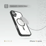 کیس انفرادی MAGSAFE برای آیفون 16 - مشکی - برند لِوِلو Levelo - تصویر 2