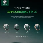 محافظ لنز HD Plus گرین لاین برای iPhone 16 Pro/Pro Max - تصویر 6