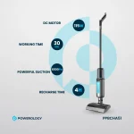 جارو شارژی 2IN1 با جاروبرقی - مشکی - برند پاورولوژی Powerology - تصویر 12