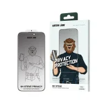 9H STEVE PRIVACY FULL GLASS Screen Protector for iPhone 16 PROMAX - BLACK - برند گرین لاین Green lion - تصویر 7