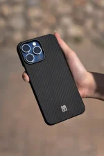 SERGEI 1500D ARAMID FIBER CASE برای آیفون 15 PRO MAX - مشکی - برند لِوِلو Levelo - تصویر 6