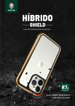 قاب محافظ HIBRIDO سبز برای آیفون 13 (6.1 اینچ) - SUNSET GOLD - برند گرین لاین Green lion - تصویر 5