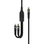 کابل شارژ سریع شفاف 2 IN1 100W 1.2M - مشکی - برند گرین لاین Green lion - تصویر 2