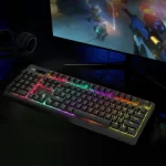 صفحه کلید مکانیکی با اندازه کامل (انگلیسی / عربی) - مشکی - برند پرودو گیمینگ Porodo gaming - تصویر 7