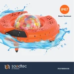 7 SOUNDTEC DISCO LED LIGHT بلندگوی شناور ضد آب 100W IP6 - نارنجی - برند پرودو Porodo - تصویر 12