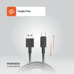 کابل یو اس بی آ به سی پی وی سی 3M - مشکی - برند پرودو Porodo - تصویر 4