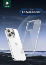 DELGADO PC CASE FOR IPHONE 16 6.1 - CLEAR - برند گرین لاین Green lion - تصویر 7