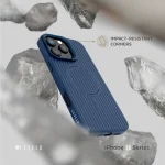 کیف سیلیکونی LIVIA TPU برای iPhone 16 PRO - BLUE - برند لِوِلو Levelo - تصویر 2