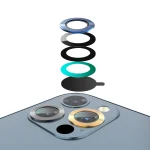 محافظ شیشه ای دوربین ضد تابش سبز برای IPHONE 12 / 12 PRO (6.1 اینچ) - آبی - برند گرین لاین Green lion - تصویر 10