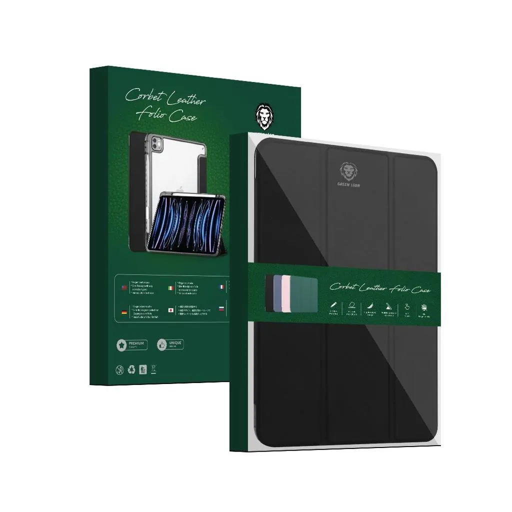 کیف چرمی کوربت برای iPad 10th GEN 10.9 اینچ 2022 - مشکی - برند گرین لاین Green lion کیف چرمی کوربت برای iPad 10th GEN 10.9 اینچ 2022 - مشکی - برند گرین لاین Green lion - تصویر 1
