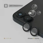 محافظ لنز DUO با شفافیت 99% برای آیفون 16/16 پلاس - مشکی - برند لِوِلو Levelo - تصویر 6
