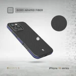 قاب OX CARBON FOR IPHONE 16 PRO - BLUE - برند لِوِلو Levelo - تصویر 9