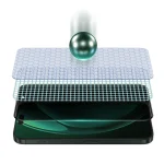 3D SILICONE PLUS ADVANCY PRIVACY EDGE GLASS برای iPhone 16 PRO - BLACK - برند گرین لاین Green lion - تصویر 11