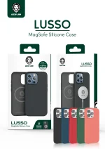 قاب سیلیکونی GREEN LUSSO MAGSAFE 360 برای iPhone 13 PRO (6.1 اینچ) - آبی - برند گرین لاین Green lion - تصویر 7