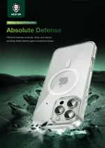 MAGSAFE CRYSTAL CLEAR CASE IPHONE 16 6.1 - CLEAR - برند گرین لاین Green lion - تصویر 9