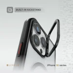 کیف ELIO PC با پایه حلقه دوربین برای iPhone 16 PRO MAX- BLACK - برند لِوِلو Levelo - تصویر 8