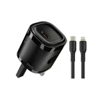 شارژر دیواری MINI PD PD 20W با کابل TYPE-C تا LIGHTNING 1M UK - BLACK - برند گرین لاین Green lion - تصویر 2