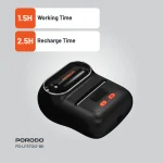 چاپگر لیبل 58 میلی‌متری LIFESTYLE با بولتوث - مشکی - برند پرودو Porodo - تصویر 7