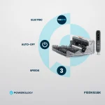 ست ابزار پیچ گوشتی برقی 180 اینچی - مشکی - برند پاورولوژی Powerology - تصویر 3