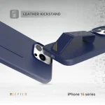 کیف سیلیکونی MORPHIX با دستگیره چرمی برای iPhone 16 PRO MAX-DEEP BLUE - برند لِوِلو Levelo - تصویر 13