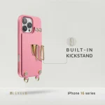 کیف چرمی SERENA برای iPhone 16 PRO MAX - PINK - برند لِوِلو Levelo - تصویر 2