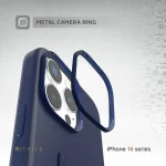 کیف سیلیکونی MORPHIX با دستگیره چرمی برای iPhone 16 PRO MAX-DEEP BLUE - برند لِوِلو Levelo - تصویر 15