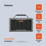 SOUNDTEC TWS PARTY SPEAKER 100W - مشکی - برند پرودو Porodo - تصویر 9