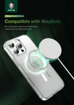 MAGSAFE CRYSTAL CLEAR CASE IPHONE 16 PRO - CLEAR - برند گرین لاین Green lion - تصویر 6