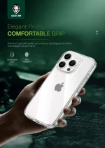 CRYSTAL CLEAR CASE IPHONE 16 PRO - CLEAR - برند گرین لاین Green lion - تصویر 11