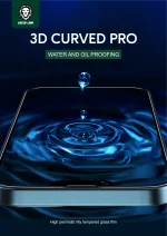 شیشه خمیده سه بعدی سبز برای آیفون 13 / 13 PRO-CLEAR - برند گرین لاین Green lion - تصویر 8