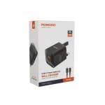 شارژر بریتانیایی PD20W با کابل TYPE-C تا LIGHTNING - مشکی - برند پرودو Porodo - تصویر 7