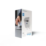 شارژر دو پورت GAN PD35W با کابل جمع شونده - سفید - برند پاورولوژی Powerology