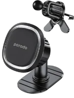 نگهدارنده تلفن ماشین مغناطیسی 2IN1 - مشکی - برند پرودو Porodo