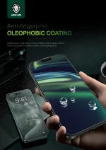 3D SILICONE PLUS ADVANCY PRIVACY EDGE GLASS برای iPhone 16 PRO - BLACK - برند گرین لاین Green lion - تصویر 14