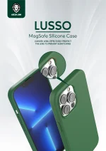 قاب سیلیکونی GREEN LUSSO MAGSAFE 360 برای IPHONE 13 PRO (6.1 اینچ) - سبز - برند گرین لاین Green lion - تصویر 6
