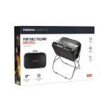جعبه کباب پز تاشو BBQ LIFESTYLE با دسته و سه پایه - مشکی - برند پرودو Porodo - تصویر 4